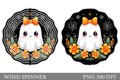 Cute Ghost Wind Spinner Design. Cute Halloween Wind Spinner Product Image 1