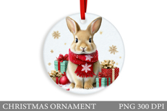 Cute Bunny Christmas Ornament. Christmas Ornament Design Product Image 1