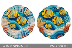 Fish Wind Spinner Design. Fish Wind Spinner Sublimation Product Image 1