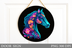 Horse Door Sign Design. Horse Sublimation Product Image 1