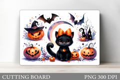 Halloween Cat Cutting Board. Halloween Cutting Board Product Image 1