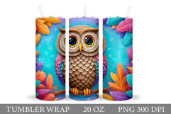 Owl Tumbler Sublimation. Owl Sublimation Product Image 1