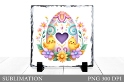 Easter Chick Sublimation. Easter Chick Slate Design Product Image 1
