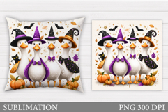 Halloween Goose Pillow Sublimation. Halloween Pillow Design Product Image 1