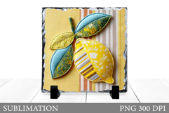 Lemon Slate Design. Lemon Sublimation Product Image 1