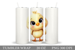 Cute Chick Tumbler Design. Spring Tumbler Sublimation Product Image 1