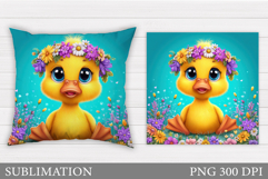 Cute Goose Sublimation. Funny Goose Pillow Design Product Image 1