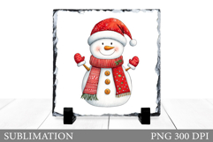 Snowman Slate Design. Cute Snowman Sublimation Product Image 1