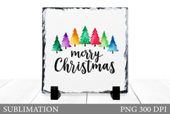 Christmas Tree Sublimation. Christmas Tree Slate Design Product Image 1