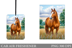 Horse Car Air Freshener. Car Air Freshener Sublimation Product Image 1