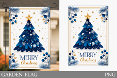 Christmas Tree Garden Flag. Christmas Garden Flag Design Product Image 1