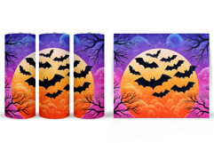 Halloween Bat Tumbler Design. Bat Silhouette Tumbler Wrap Product Image 2