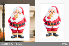 Santa Claus Garden Flag. Christmas Garden Flag Sublimation Product Image 1