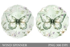 Butterfly Wind Spinner. Flowers Wind Spinner Sublimation Product Image 1