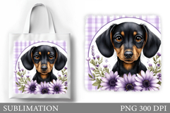 Cute Dog Tote Bag Design. Dog Sublimation Product Image 1