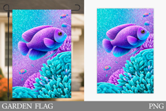 Fish Garden Flag Design. Fish Sublimation Product Image 1