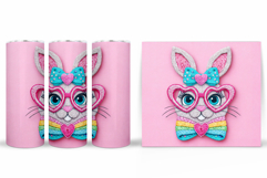 Cute Bunny Tumbler Design. Bunny Sublimation Product Image 2