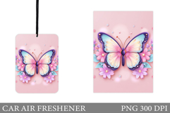 Butterfly Car Air Freshener Design. Butterfly Sublimation Product Image 1