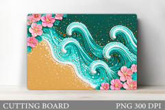 Sea Cutting Board Design. Beach Sublimation Product Image 1