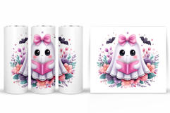 Cute Ghost Tumbler Sublimation. Halloween Tumbler Design Product Image 2