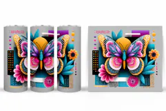 Butterfly Tumbler Sublimation. Butterfly Sublimation Product Image 2