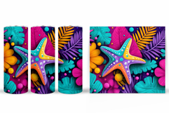 Starfish Tumbler Sublimation. Sea Tumbler Wrap Design Product Image 2
