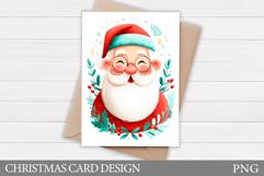 Santa Claus Card Printable. Christmas Card Design Product Image 1