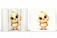 Cute Chick Tumbler Design. Spring Tumbler Sublimation Product Image 2
