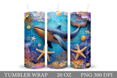 Whale Tumbler Design. Sea Tumbler Sublimation Product Image 1