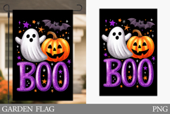 Boo Garden Flag Sublimation. Halloween Garden Flag Design Product Image 1