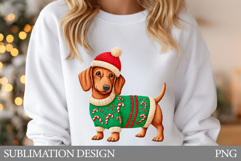 Christmas Dog T-Shirt Design. Christmas Sublimation Product Image 1