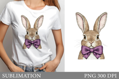 Cute Bunny Sublimation. Cute Bunny T-Shirt Design Product Image 1
