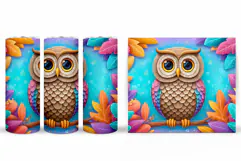 Owl Tumbler Sublimation. Owl Sublimation Product Image 2