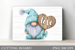 Valentines Gnome Cutting Board. Valentines Cutting Board Product Image 1