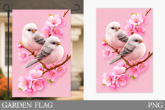 Birds Garden Flag Design. Birds Sublimation Product Image 1
