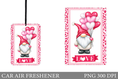 Cute Gnome Car Air Freshener. Valentines Car Air Freshener Product Image 1