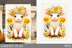 Cute Cow Garden Flag Design. Cute Cow Sublimation Product Image 1