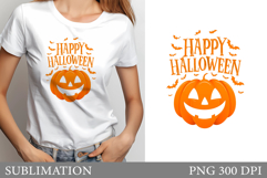 Halloween Pumpkin T-Shirt Design. Pumpkin Sublimation Product Image 1
