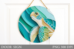 Sea Turtle Door Sign Design. Sea Sublimation Product Image 1