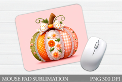 Pumpkin Mouse Pad Design. Fall Mouse Pad Sublimation Product Image 1