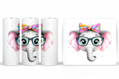 Cute Elephant Tumbler Design. Funny Elephant Tumbler Wrap Product Image 2