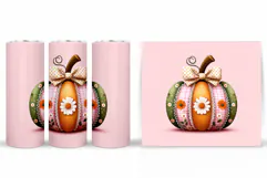 Pumpkin Tumbler Design. Pumpkin Sublimation Product Image 2