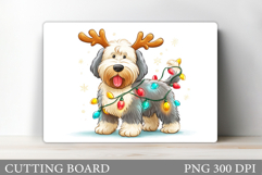Christmas Dog Cutting Board. Christmas Cutting Board Design Product Image 1