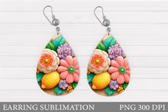 Lemons Earring Design. Lemons Sublimation Product Image 1