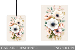 Flowers Car Air Freshener. Floral Car Air Freshener Design Product Image 1