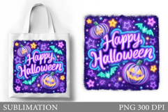 Halloween Pumpkin Sublimation. Cute Pumpkin Tote Bag Design Product Image 1