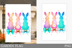 Cute Bunny Garden Flag Design. Cute Bunny Sublimation Product Image 1