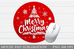 Christmas Tree Mouse Pad. Christmas Mouse Pad Sublimation Product Image 1