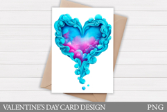 Valentines Heart Card Printable. Valentines Card Design Product Image 1