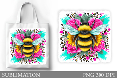 Bee Sublimation. Bee Tote Bag Sublimation Product Image 1